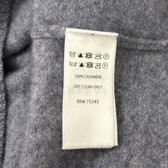 Blue Cashmere Sweater 100% 2 Ply Cashmere - Picture 4 of 6